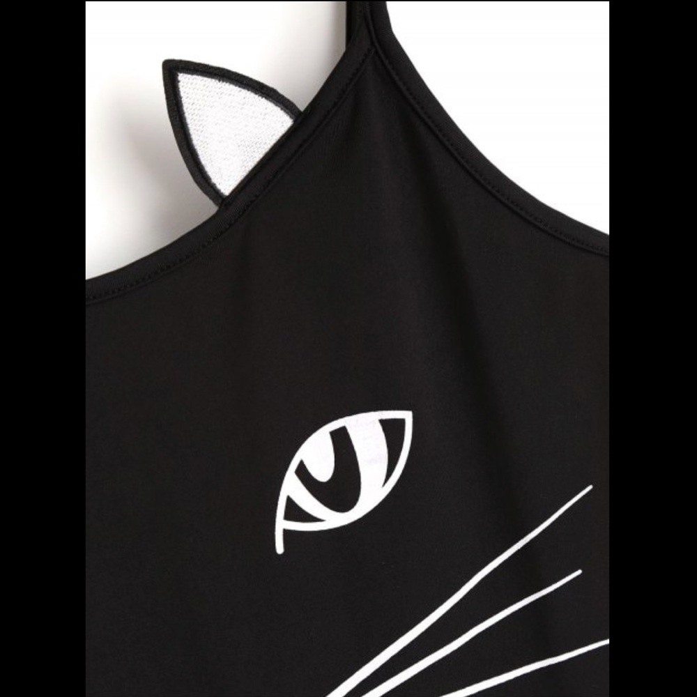 Printed Cat Patch Bodysuit - Picture 5 of 7